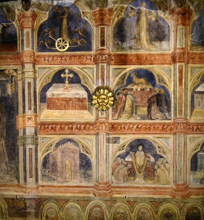 مشاهد دينية من سلسلة جداريات تصور الدورة الفلكية بواسطة نيكولو وستيفانو دا فيرارا ميريتو